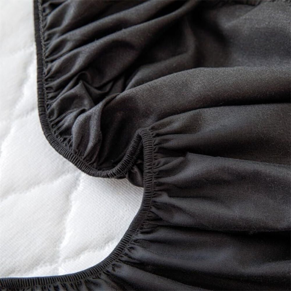 Cubrecolch&oacute;n Impermeable King + 02 Fundas De Almohada Negro image number 4.0
