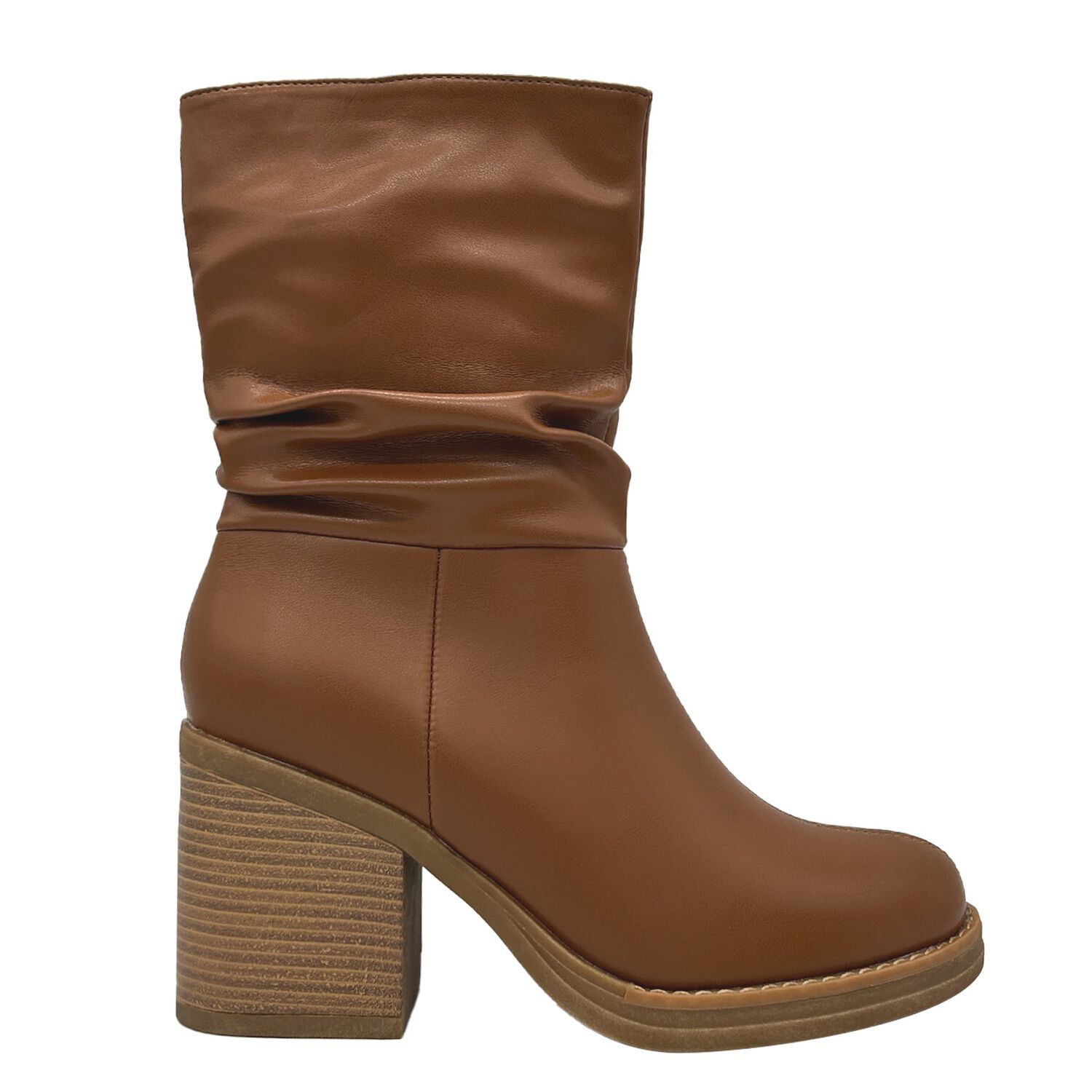Bota Para Mujer, Caf&eacute;, Media Pantorrilla Danicolle image number 4.0
