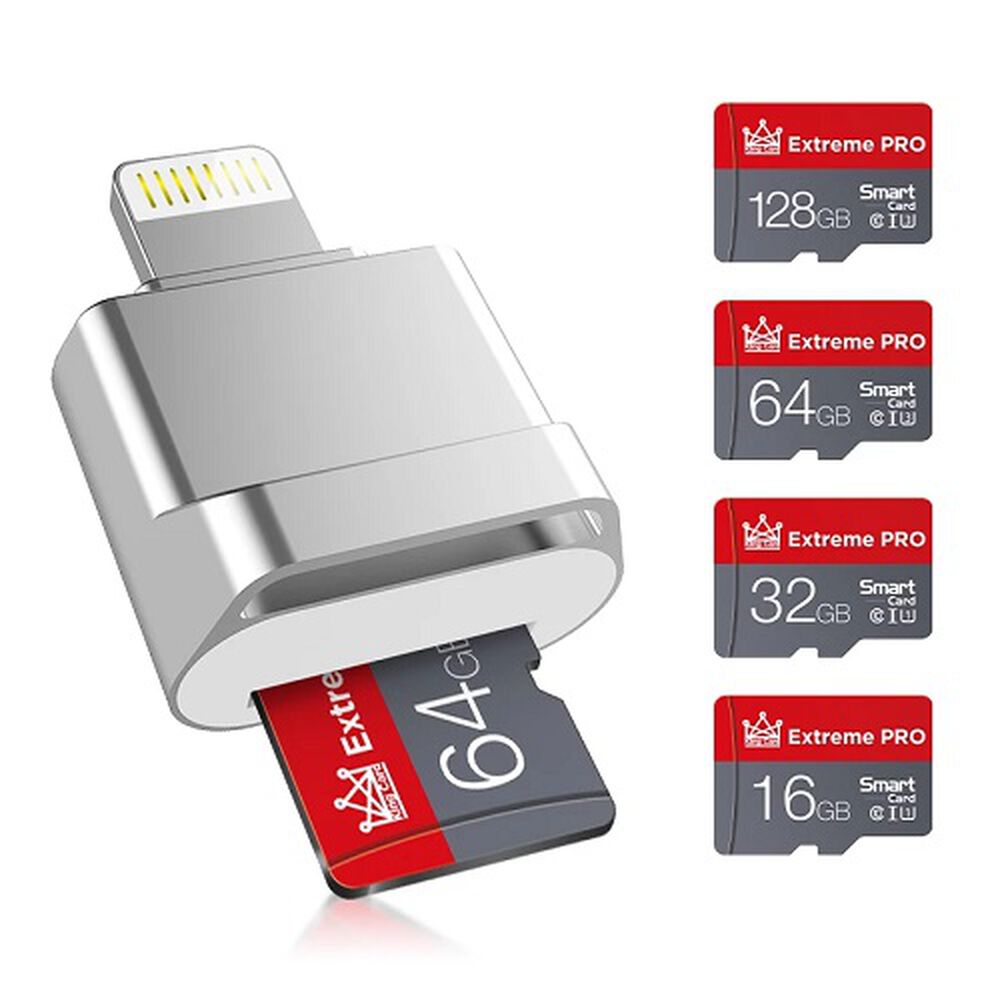 Adaptador Para Iphone Ligthning A Lector Tarjeta Memoria Para Iphone A Micro Sd image number 1.0