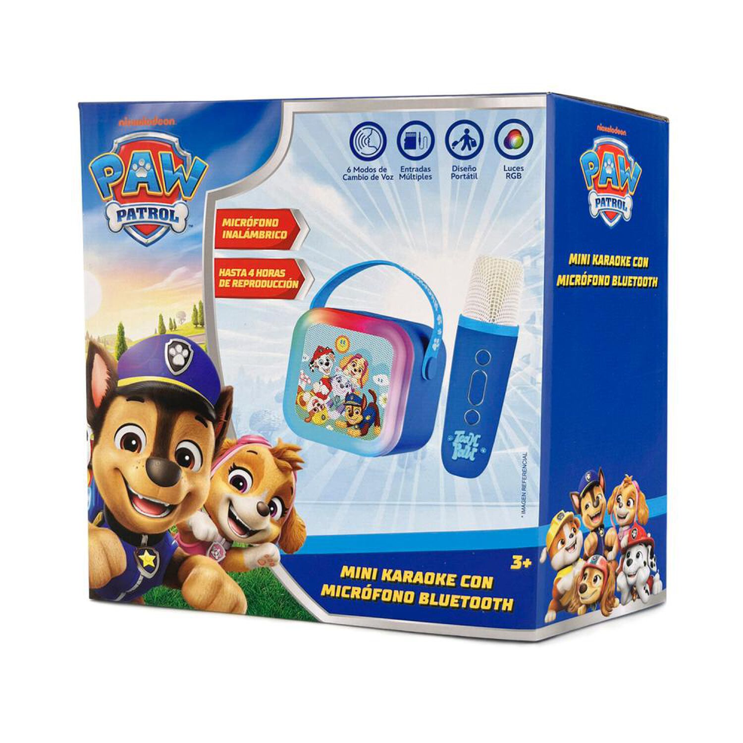 Parlante Karaoke Infantil Con Micr&oacute;fono Vais Paw Patrol Nk-3420-pp image number 2.0