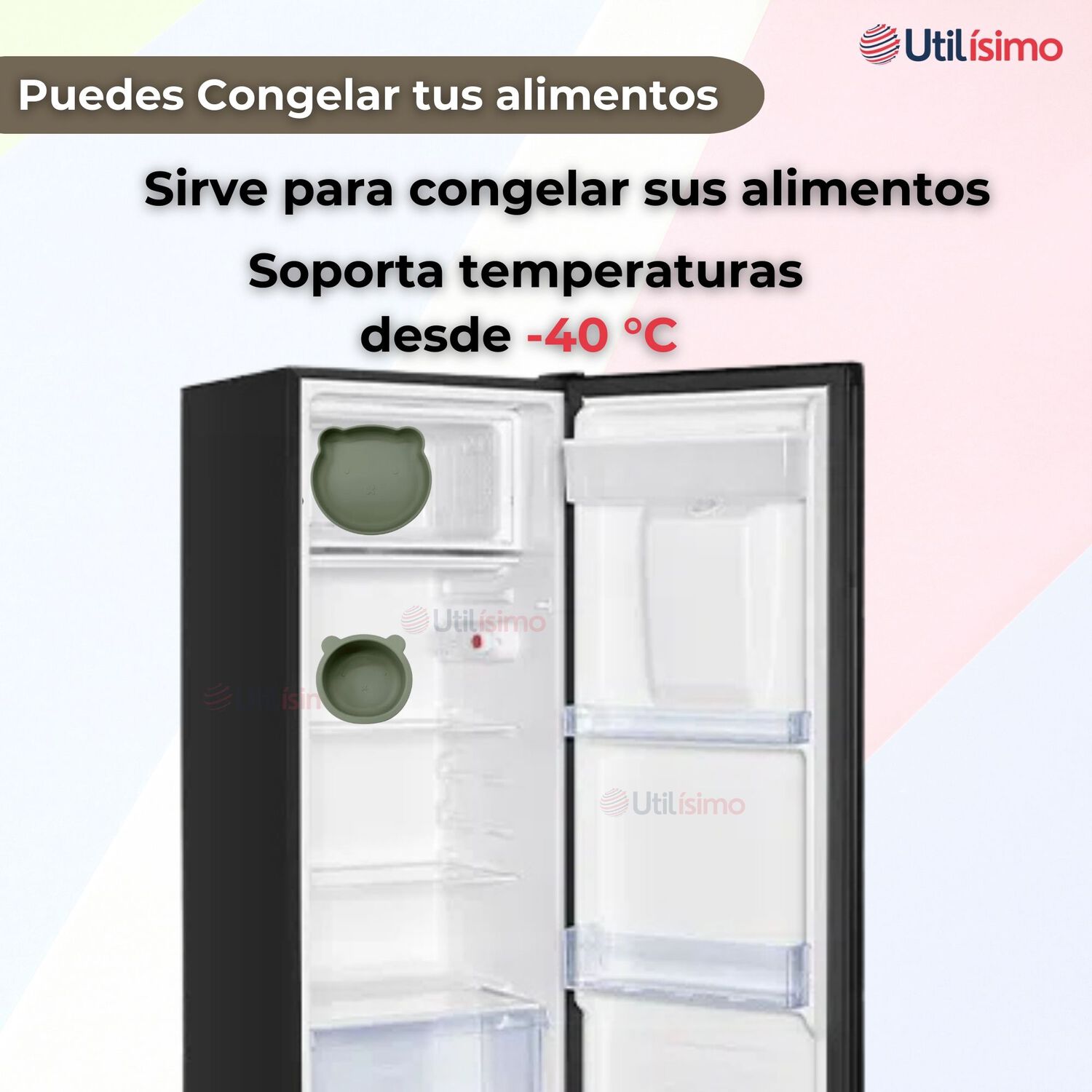 Set De Alimentaci&oacute;n Beb&eacute; Silicona 5 Piezas De Osito Libre Bpa Color Verde image number 8.0