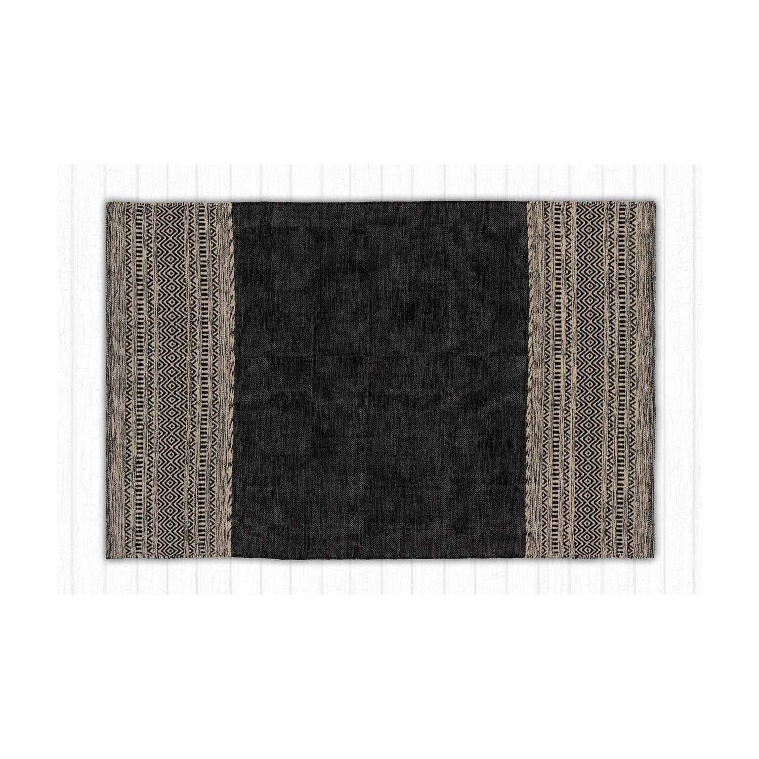 Alfombra Kilim Peque&ntilde;a Gris Oscuro image number 0.0