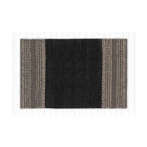 Alfombra Kilim Peque&ntilde;a Gris Oscuro