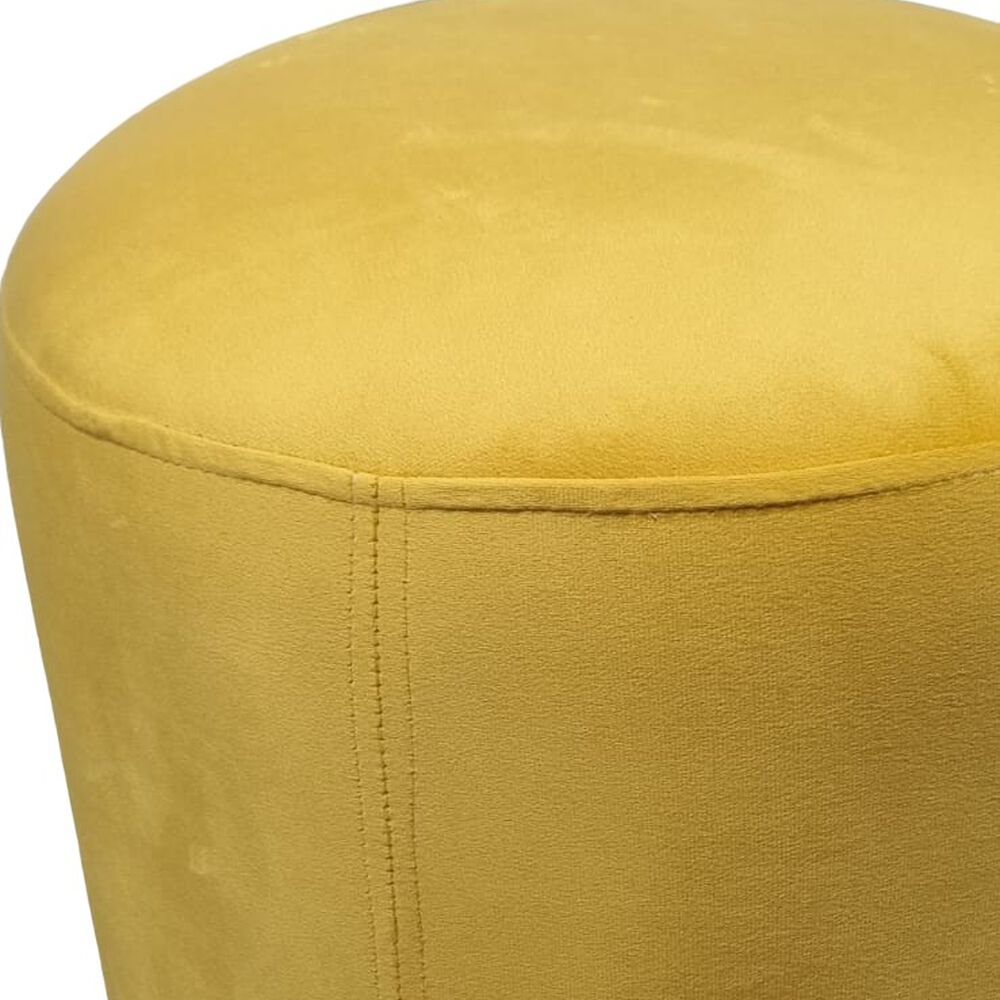 Pouf Redondo Felpa Ocre image number 3.0
