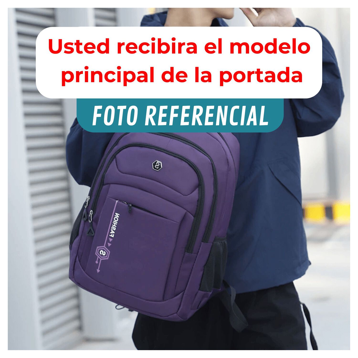 Mochila Hombre Impermeable Urbana Juvenil Multifuncional Black image number 3.0