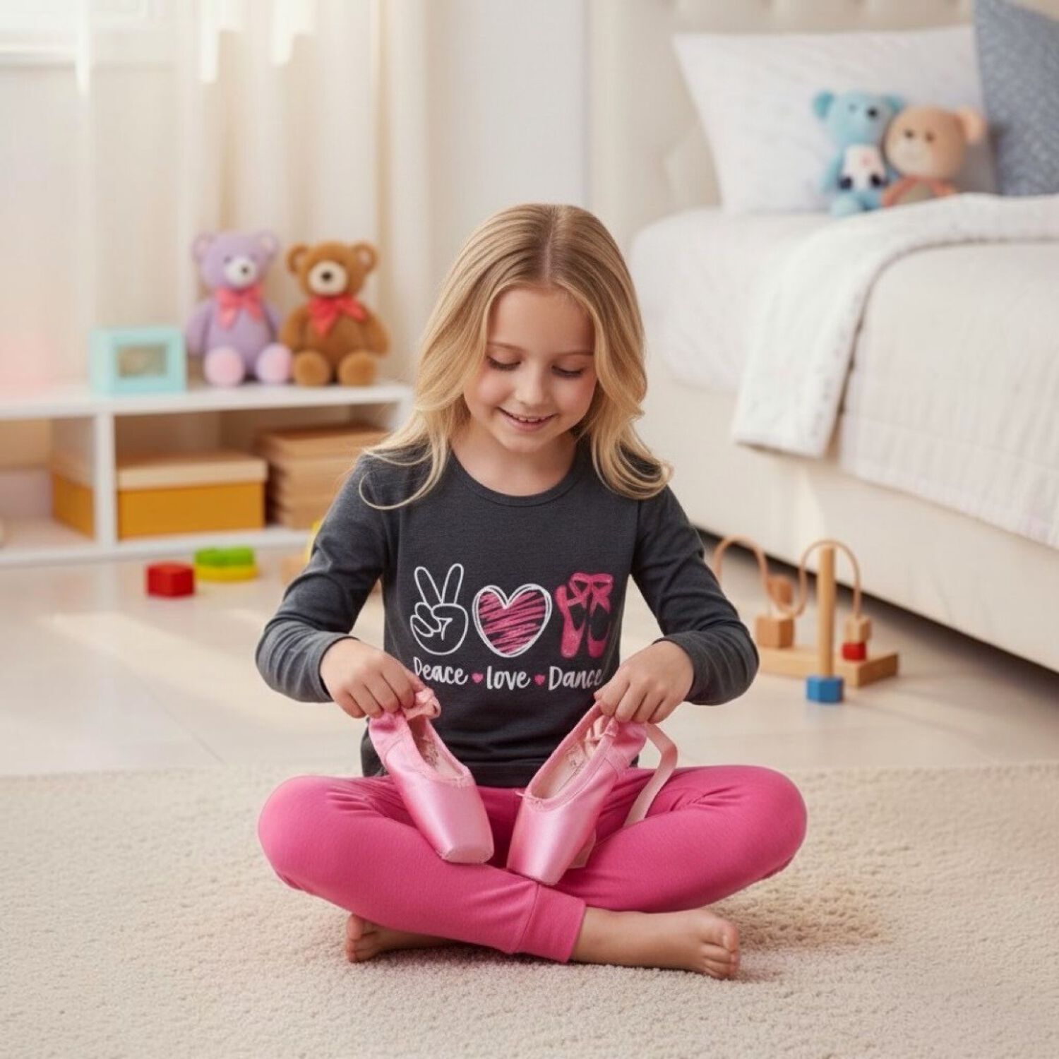 Pijama Ni&ntilde;a Estampado Peace Love Dance image number 2.0