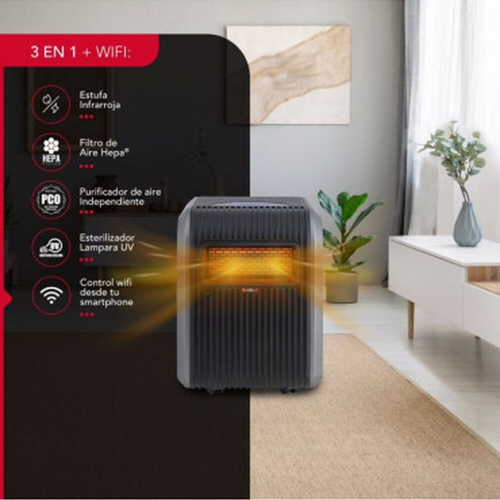 Estufa Electrica Infrarroja Thor 1500 Wifi image number 1.0