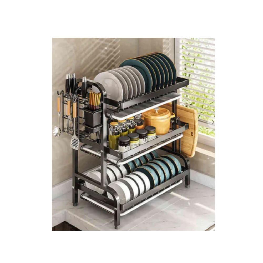 Secador Escurridor Organizador De Platos 3 Niveles Cocina image number 2.0