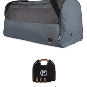 Bolso Eder L 144 Lts Gris + Candado F