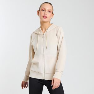 Polerón Deportivo Full Zipper Cuello Redondo Con Capucha Mujer Wetland