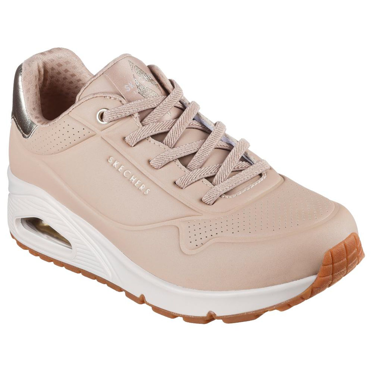 Zapatilla Urbana Mujer Skechers Uno - Shimmer Away Nude image number 3.0
