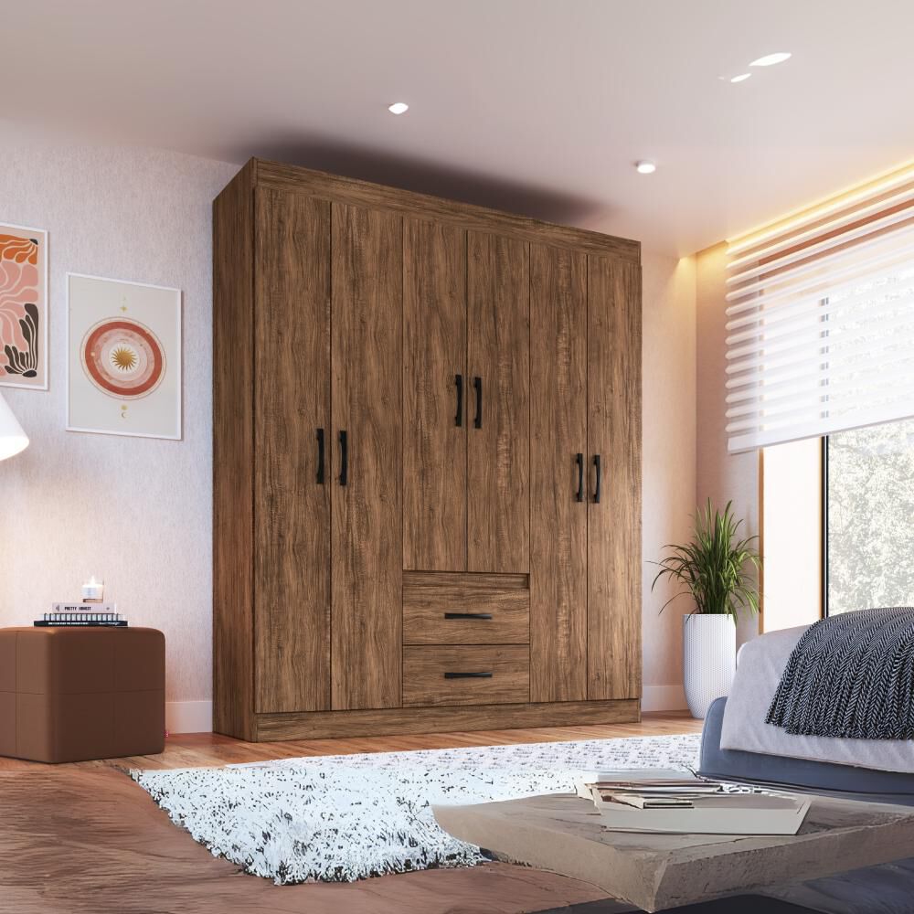 Clóset Home Mobili Closet 6 Puertas Riveira / 6 Puertas / 2 Cajones image number 1.0