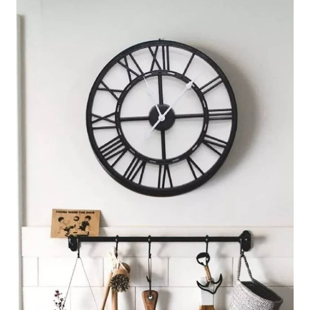 Reloj De Pared 50 Cm. Negro image number 1.0