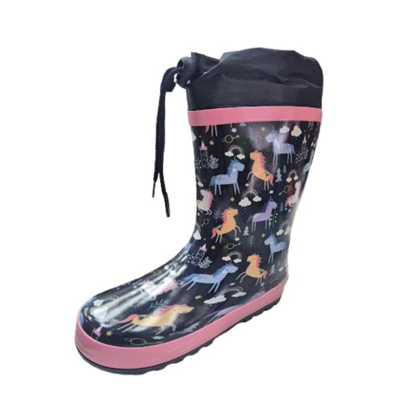Bota De Agua Lluvia Ni&ntilde;a Fucsia