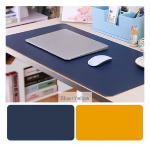 Alfombrilla Mousepad De Cuero Azul