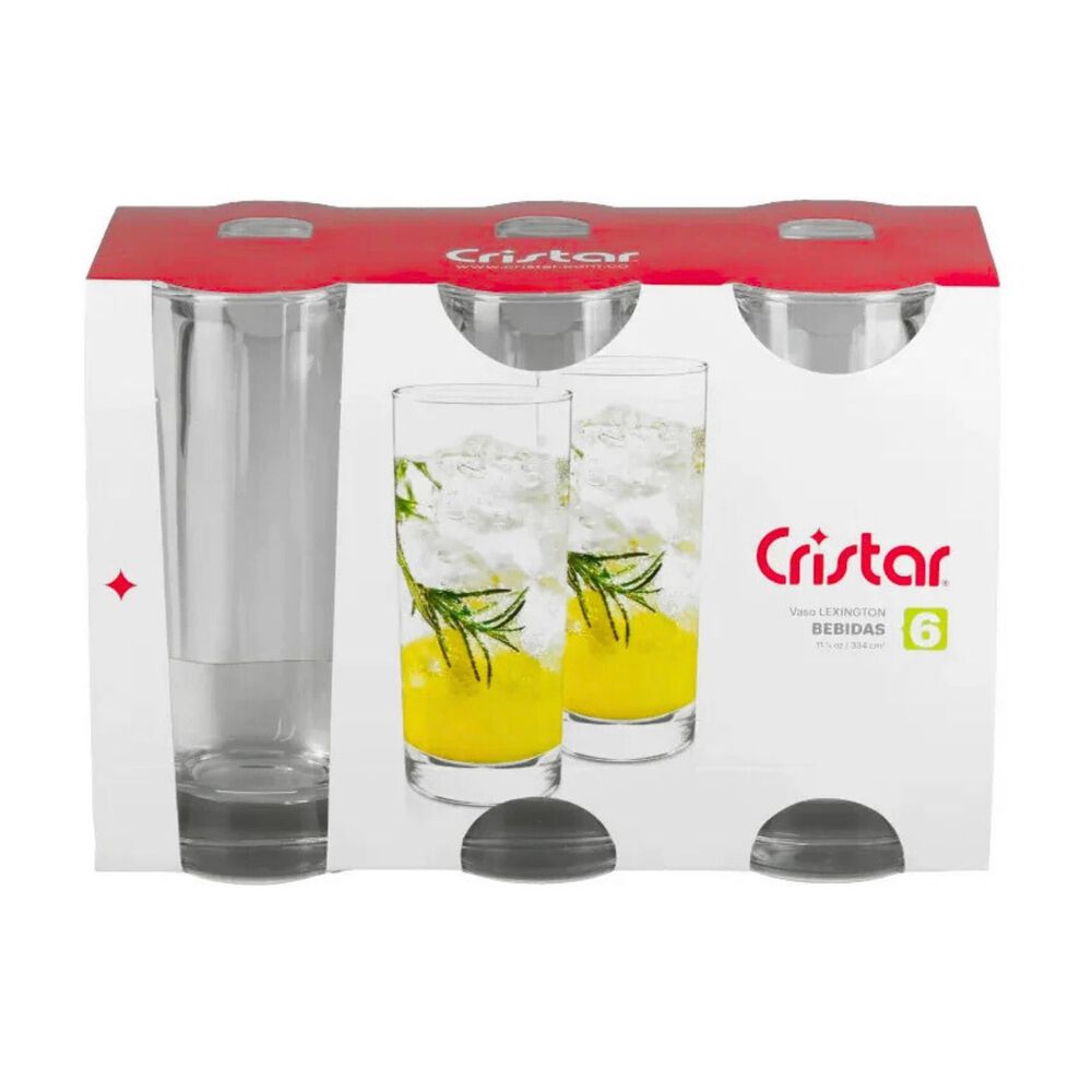 Set 48 Vasos Lexington Altos 334ml Cristar Elegante Vidrio image number 2.0