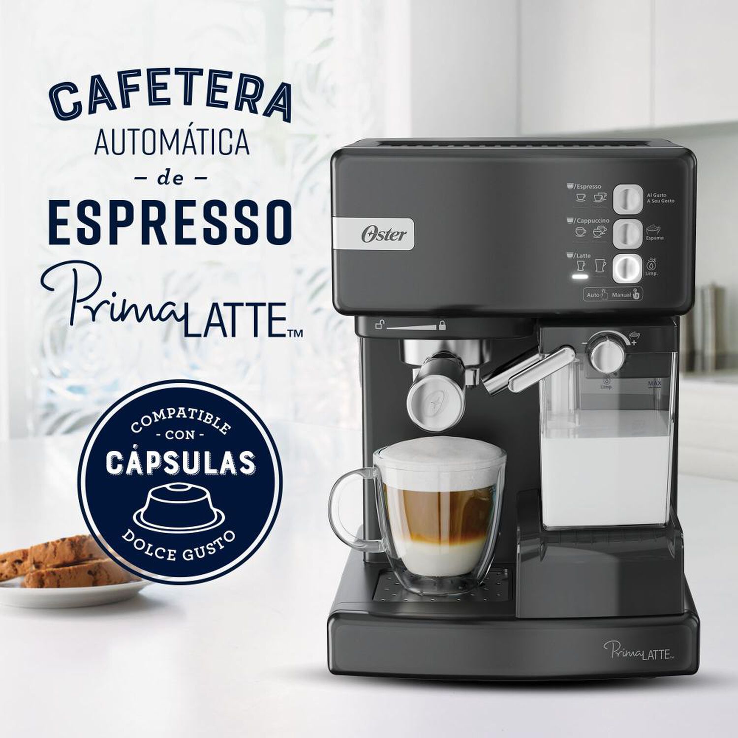 Cafetera Oster Primalatte BVSTEM6603B-052 image number 6.0