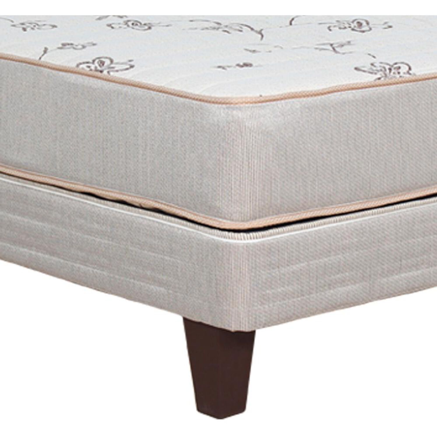 Cama Europea Mantahue M 500 / 2 Plazas / Base Normal  + Set De Maderas + Textil image number 5.0