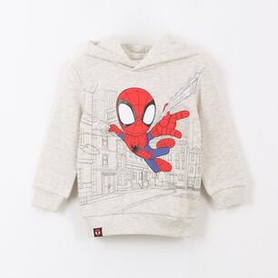 Poleron Cerrado Gorro Toddlero Volando Marvel