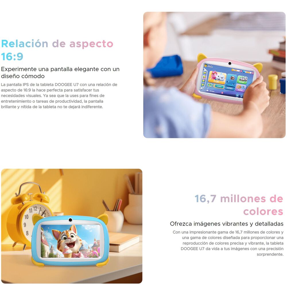 Tablet U7 Para Niñas Y Niños Kids - Resistente Android Wifi image number 3.0