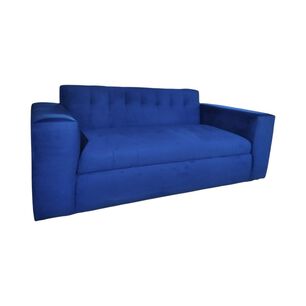 Sofa Dos Cuerpos Felpa Azul Marino
