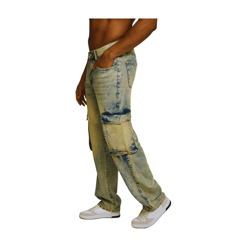 Pantalon Cargo Acid Wash Hombre Spain image number 1.0