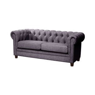Sofa Florencia 2 Cuerpos Lino Gris Oscuro