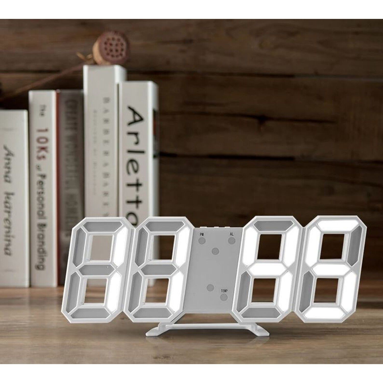 Reloj Despertador Digital Led Control Voz Brillo Ajustable image number 0.0