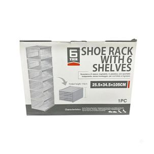 Organizador De Zapatos Plegable 6 Niveles Caja Transparente
