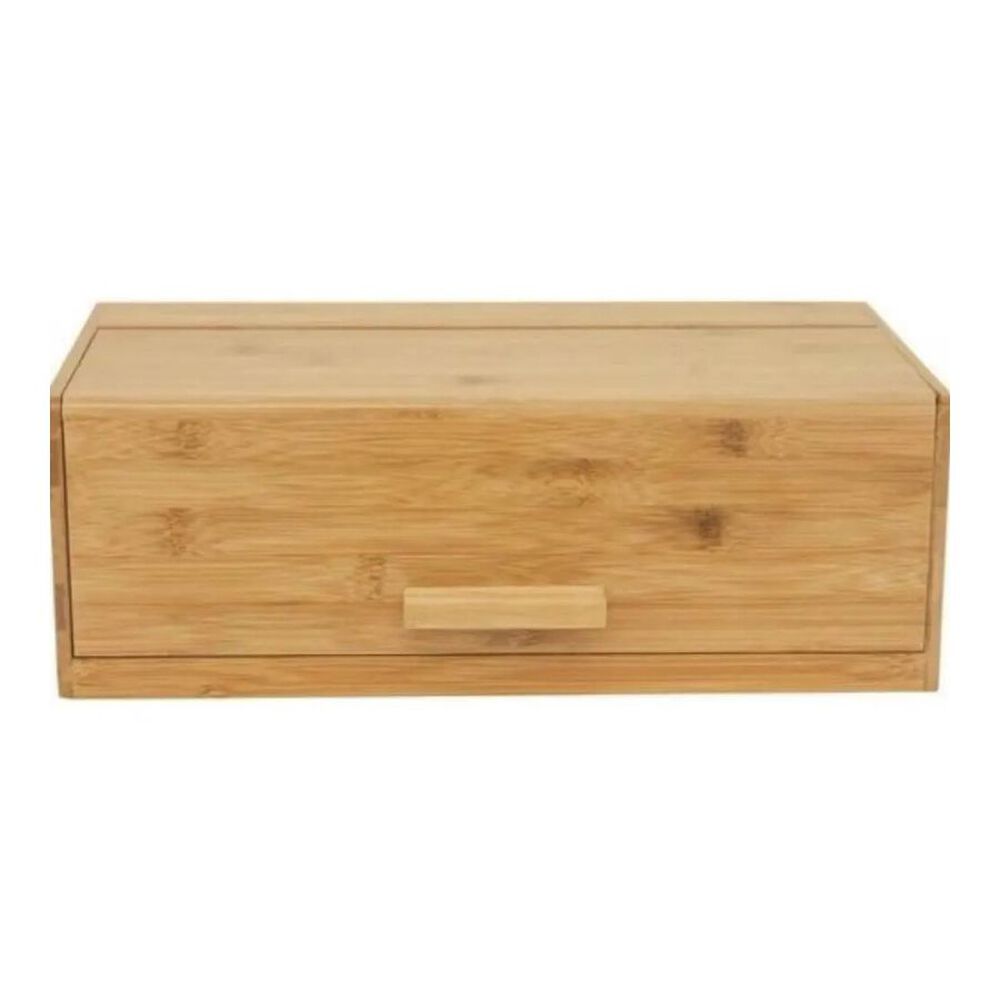 Panera De Bamb&uacute; Con Tapa Caja Organizadora De Pan 40x23cm image number 0.0