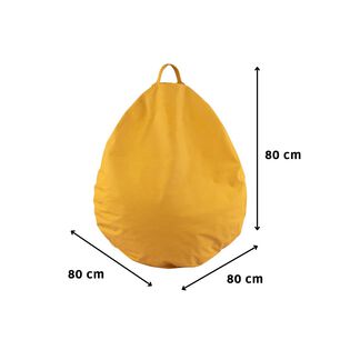 Pouf Pera Amarilla Eco Cuero 80x80x80 Cm