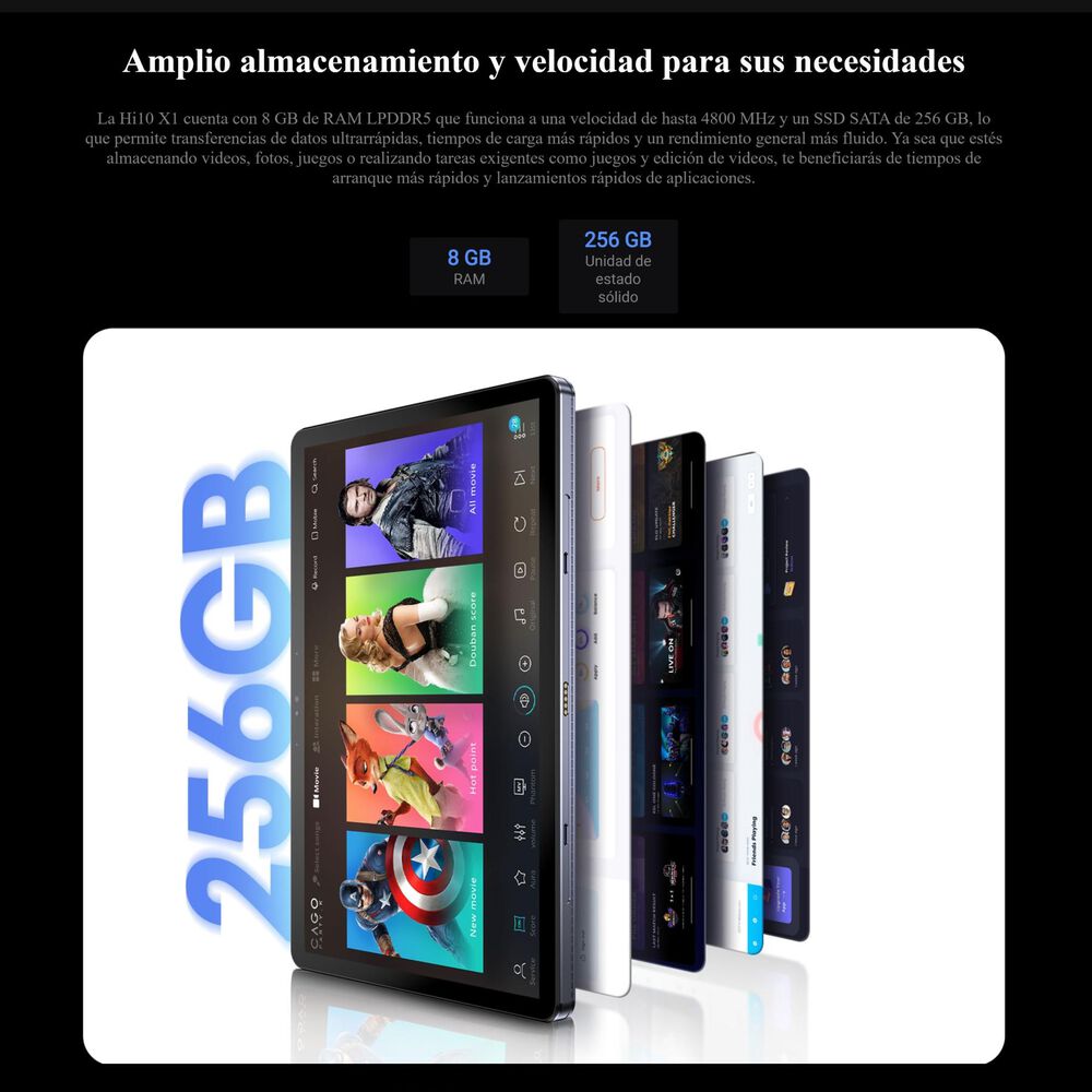 Chuwi Hi10 X1 - Tablet Windows 11 Con Procesador Intel N100 Y 8gb De Ram image number 4.0