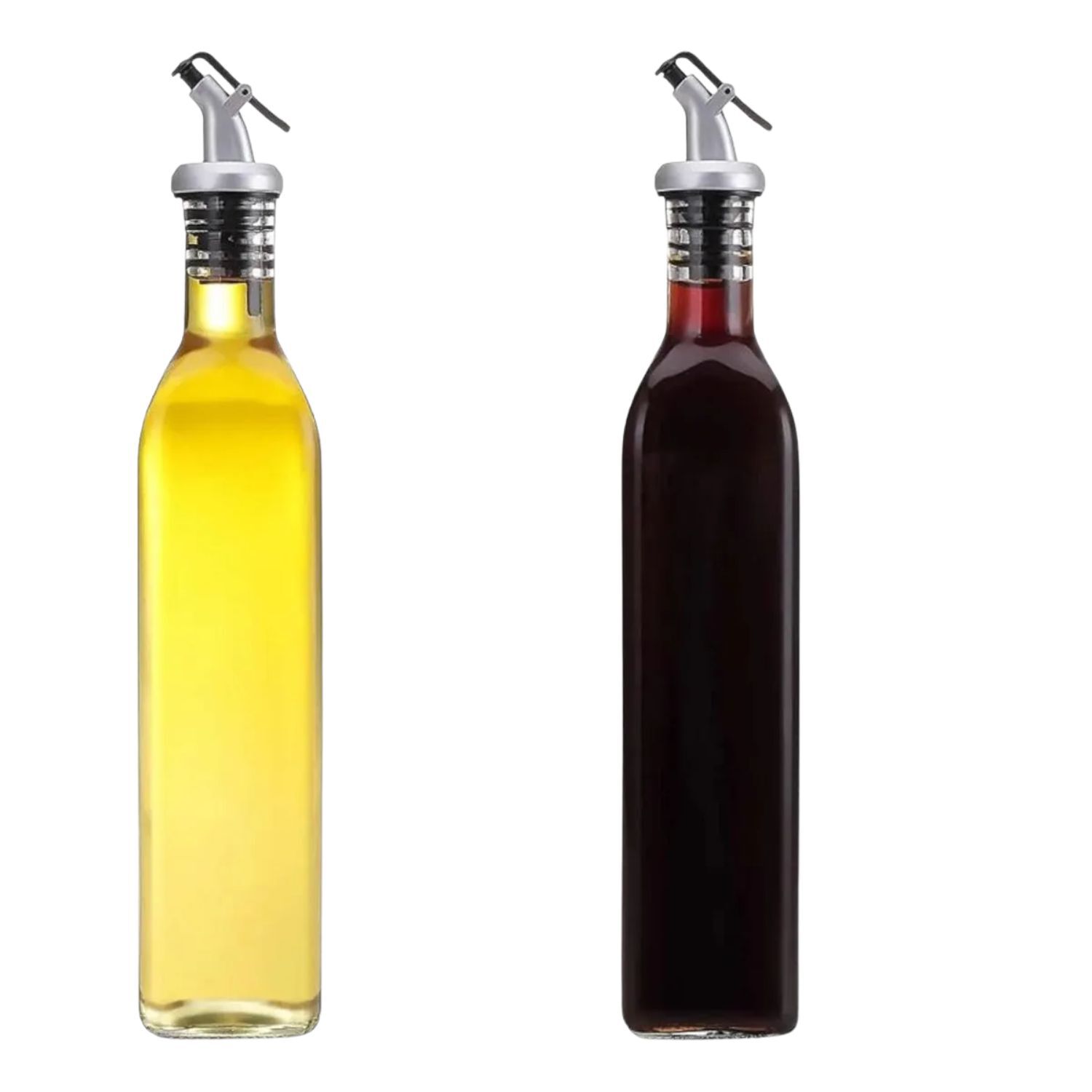 Set 2 Botellas Dispensadoras Vidrio Aceite Vinagre 500ml Vintage image number 1.0