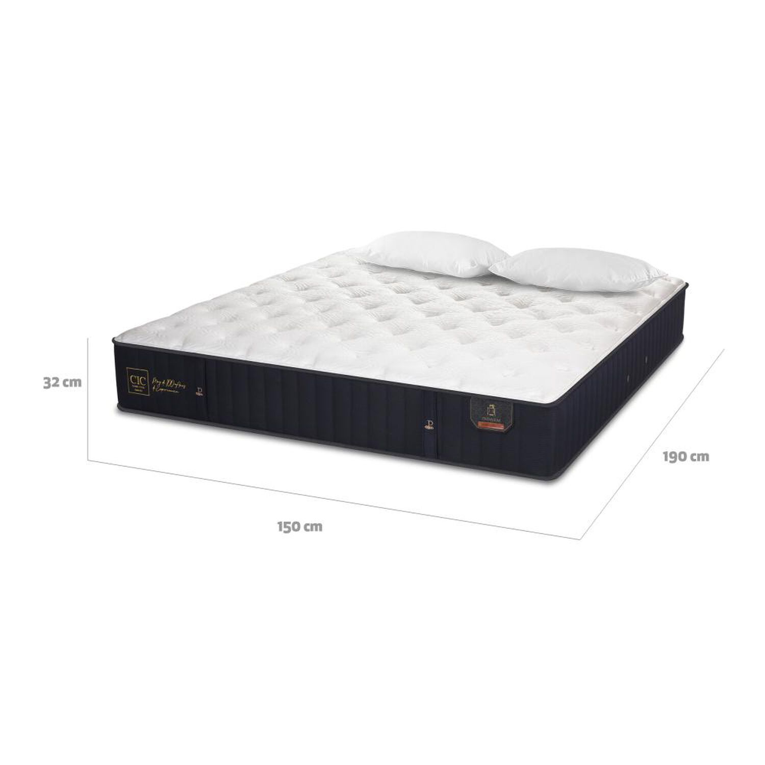 Colch&oacute;n Cic Premium / 2 Plazas + Almohadas / 190 Cm x 150 Cm image number 2.0