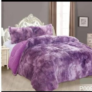 Cobertor Plush Peludo King 2 Plazas Morado