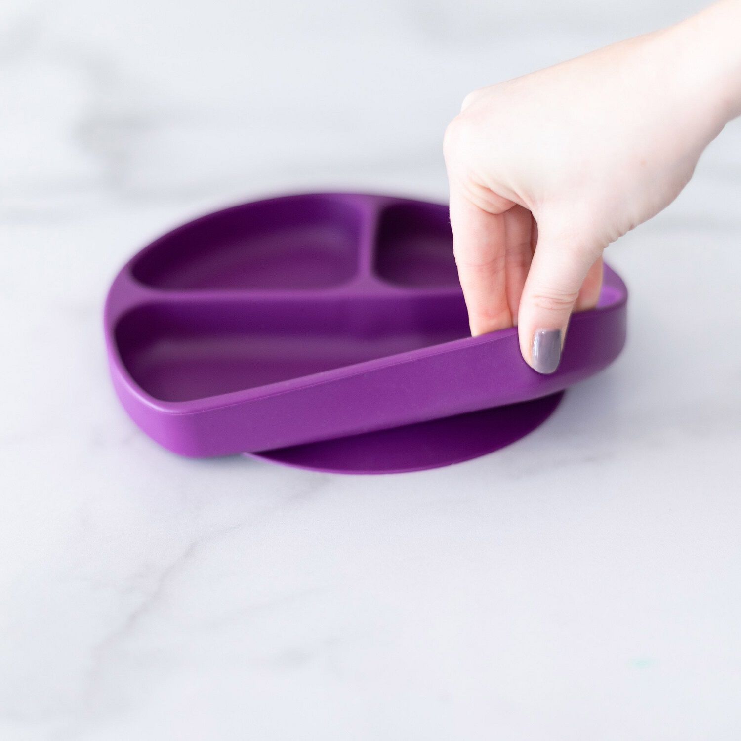 Plato Con Agarre (silicona) / Siliconegripdish Morado image number 4.0