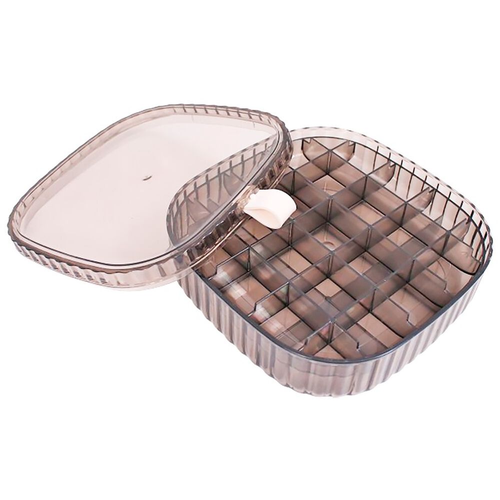 Caja Organizadora De Joyas De Plástico Transparente De 2 Capas image number 0.0