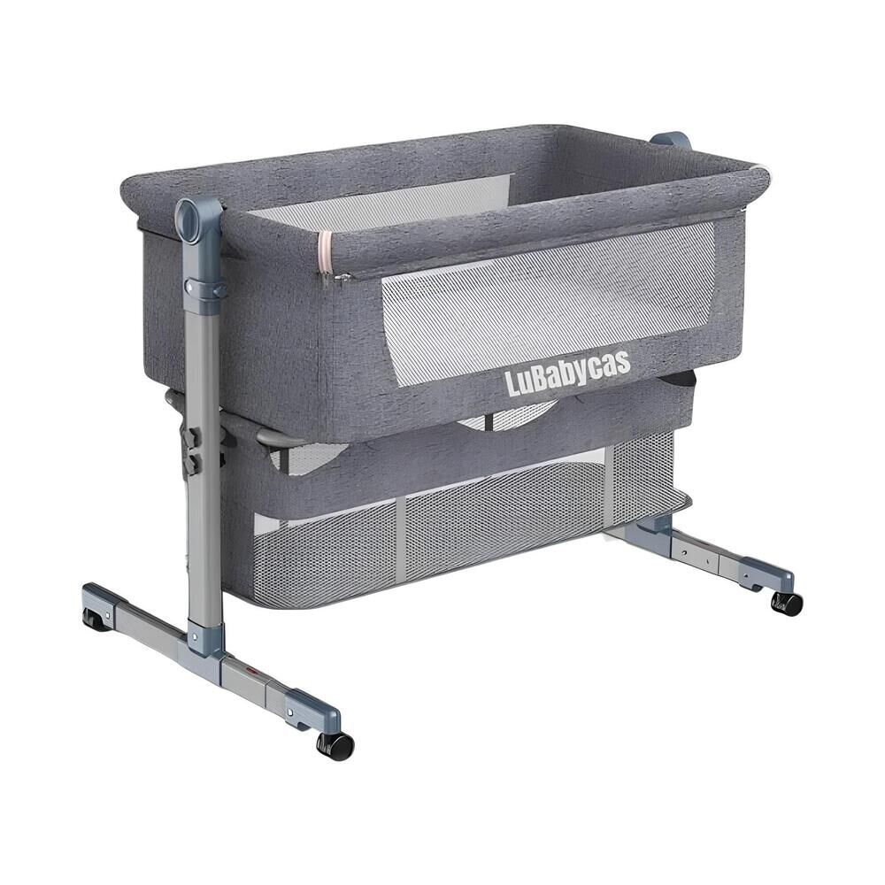 Cuna Colecho Beb&eacute; Con Mosquitero Gris Lubabycas image number 2.0