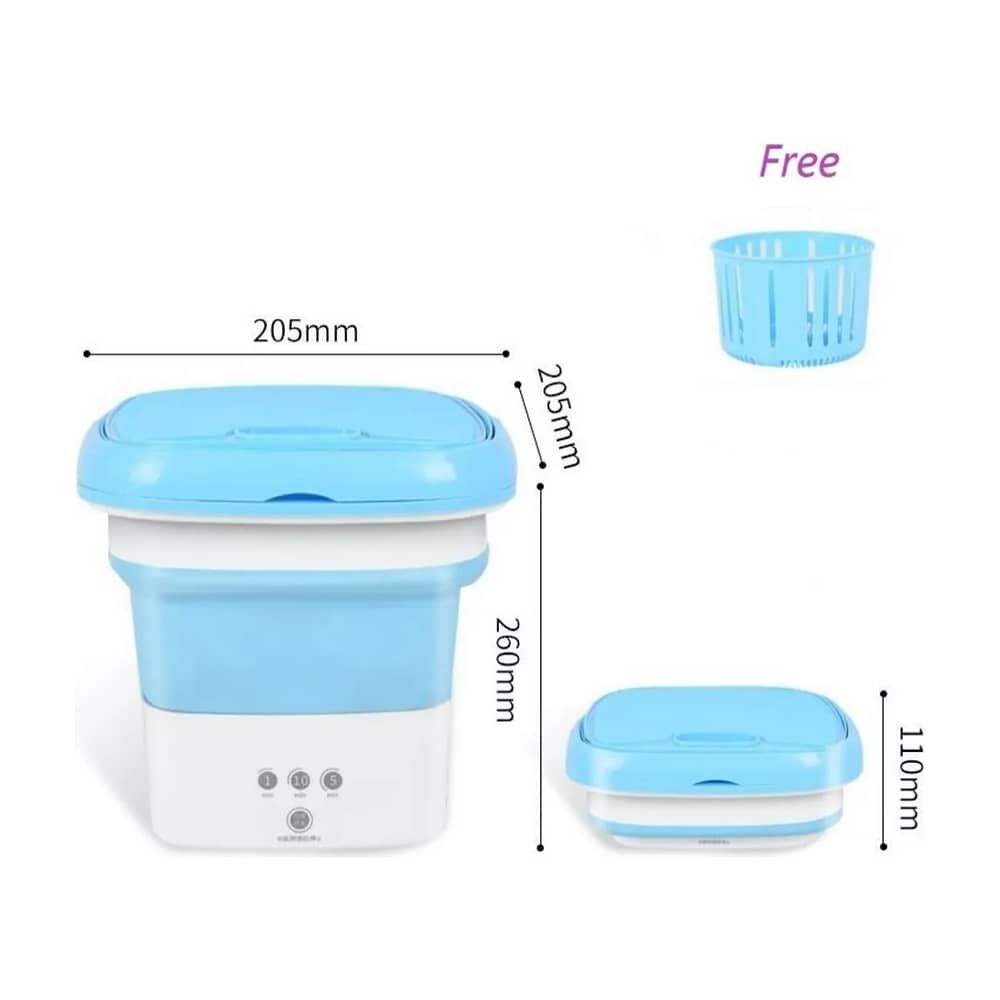 Mini Lavadora Portatil Plegable Personal Hogar image number 3.0