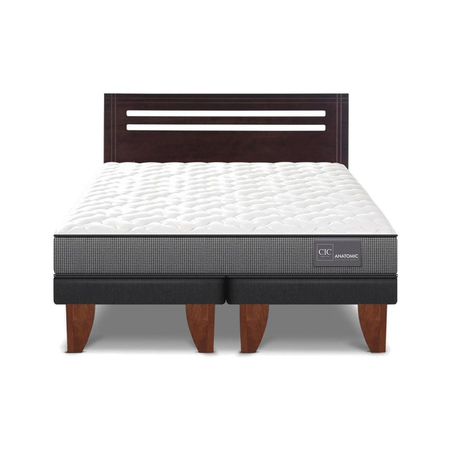 Cama Europea Cic Anatomic / 2 Plazas / Base Dividida + Respaldo image number 0.0