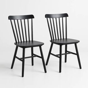 Pack De 2 Sillas Windsor Madera - Negra