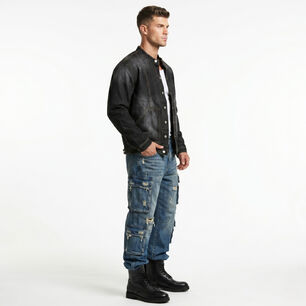Chaqueta Mezclilla Denim Mao Hombre Orion