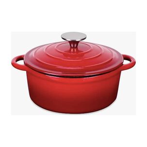 Olla Hierro Redonda Roja