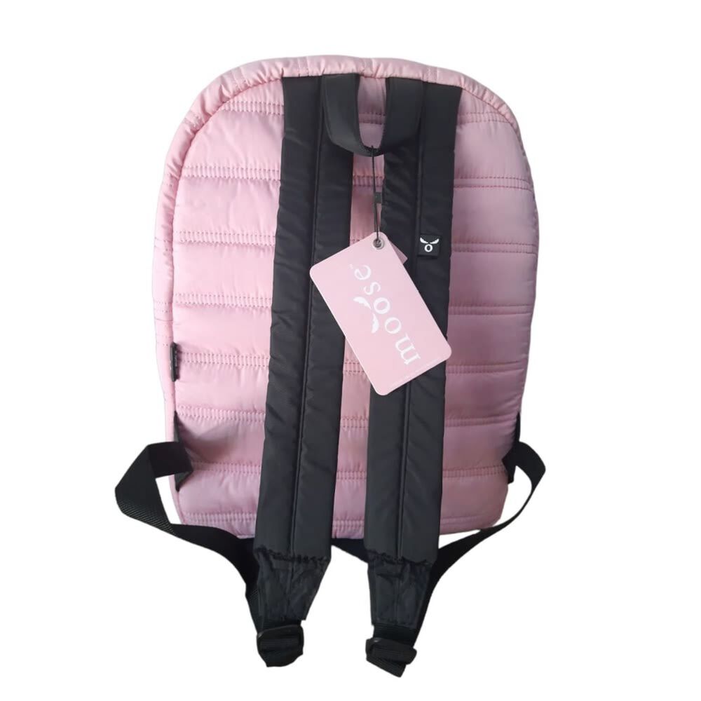 Mochila Rosa Acolchada Moderna Escolar Casual Liviana image number 2.0