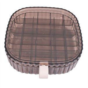 Caja Organizadora De Joyas De Pl&aacute;stico Transparente De 2 Capas