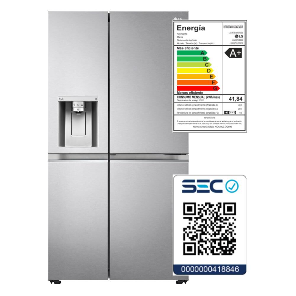 Refrigerador Side By Side LG LS66SDN / No Frost / 600 Litros / A+ image number 14.0