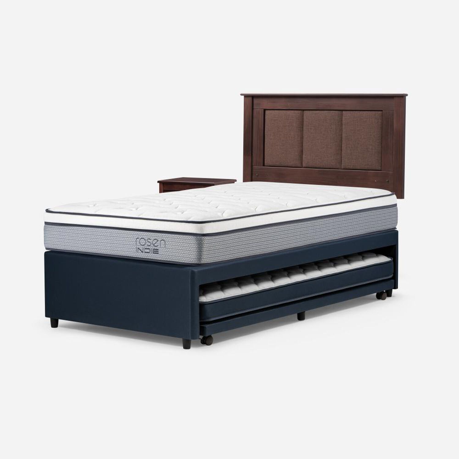 Cama Nido Rosen Indie / 1.5 Plazas / Base Normal + Set De Maderas Rachel image number 3.0
