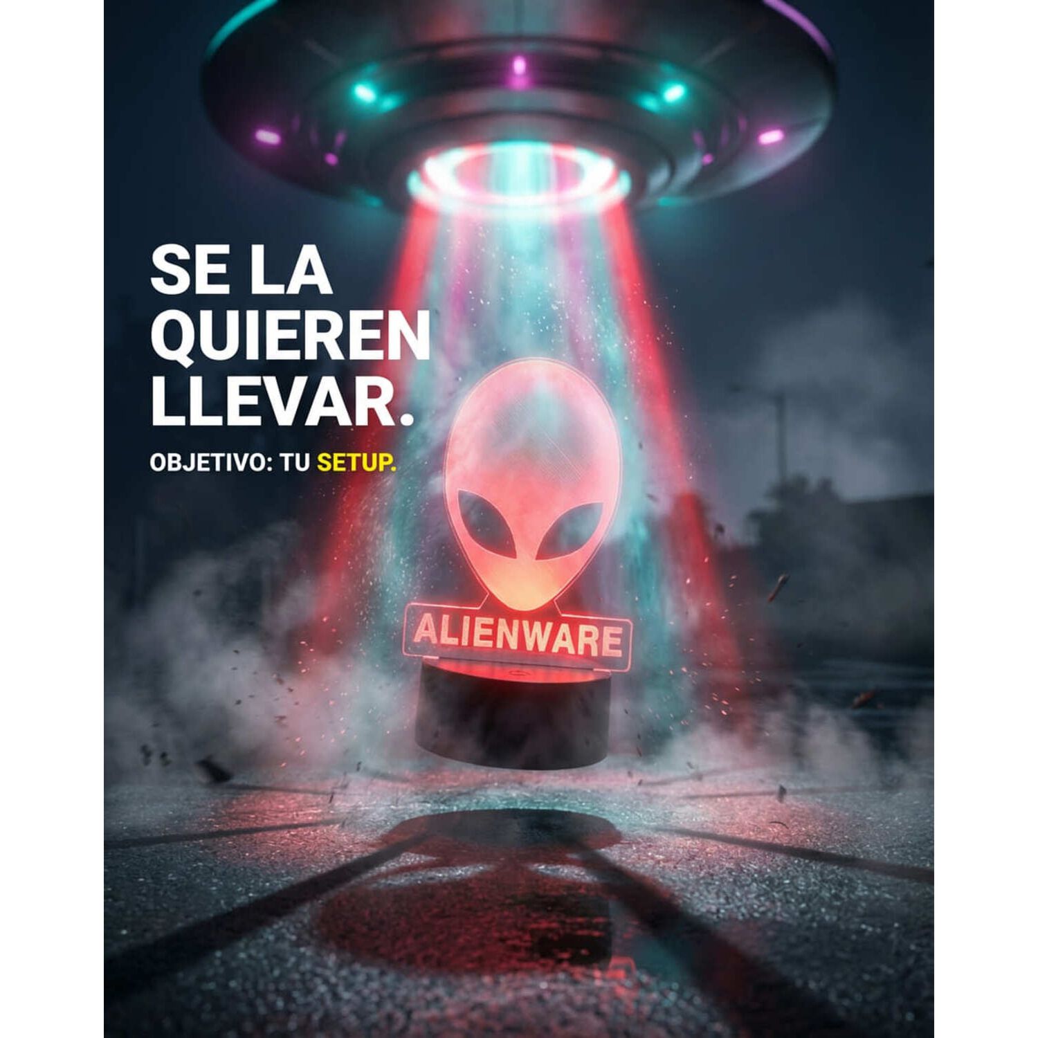 Lampara 3d De Alienware Multicolor image number 2.0