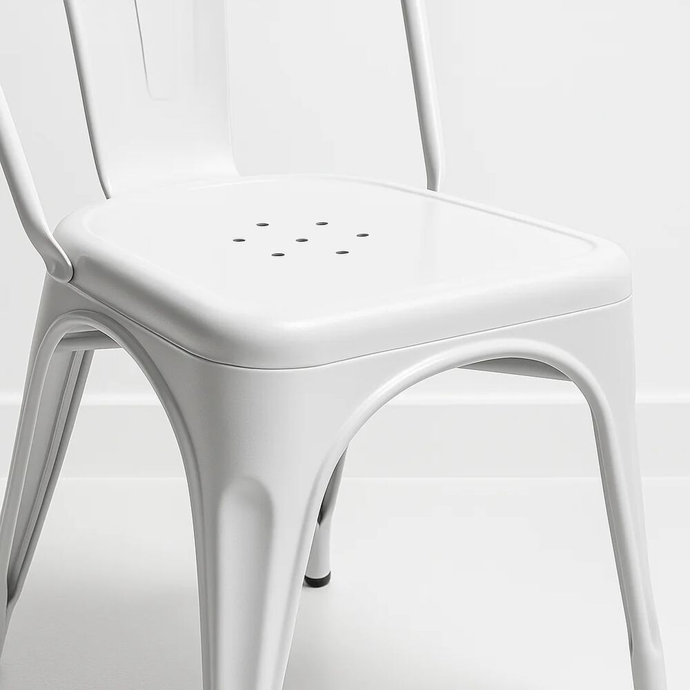 Silla Tolix De Comedor O Terraza Exterior - Blanca image number 12.0