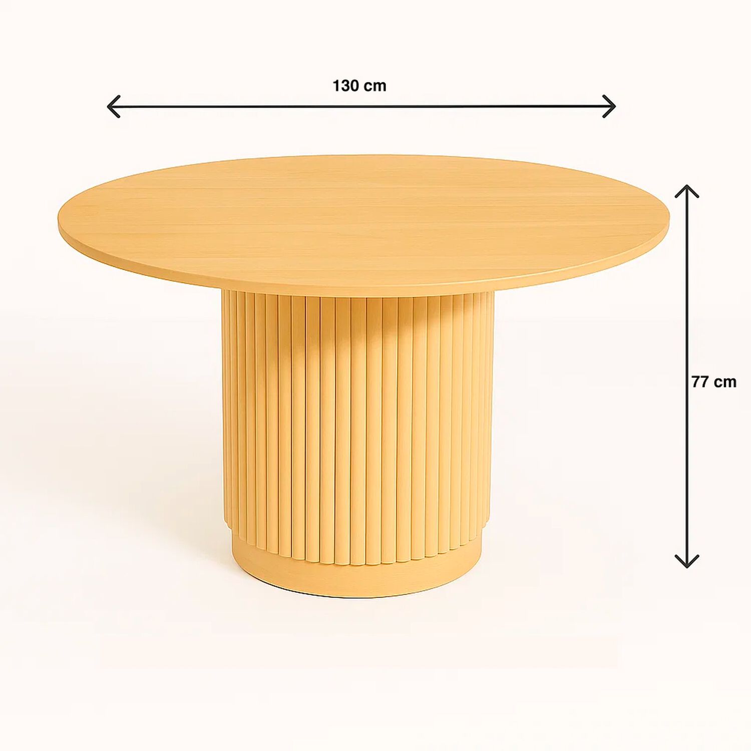 Mesa Redonda N&oacute;rdica Armon&iacute;a De 130 Cm Madera Natural image number 3.0